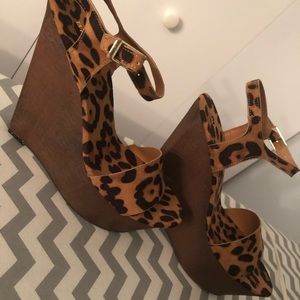 BAMBOO Shoes - Leopard Wedge Heels BAMBOO Shoes - Leopard Wedge Heels